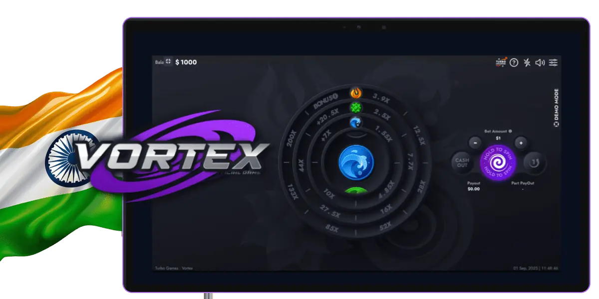 Crash game Vortex for Indian players