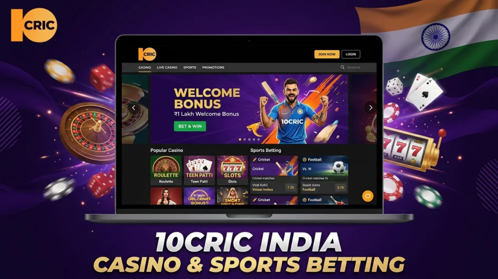 The 10Cric sports betting and casino platform for Indian players